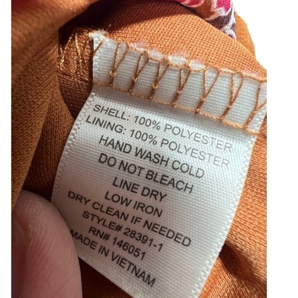 Monteau Floral Bell Sleeve Blouse M - Picture 7 of 7